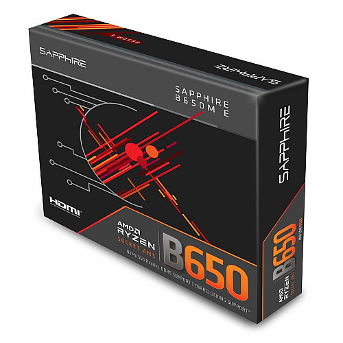 Материнcька плата SAPPHIRE B650M-E sAM5 B650 2xDDR5 M.2 HDMI DP mATX