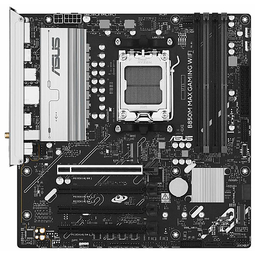 Материнcька плата ASUS B850M MAX GAMING WIFI sAM5 B850 4xDDR5 M.2 HDMI DP Wi-Fi BT mATX