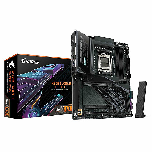 Материнская плата GIGABYTE X870E A ELITE X3D sAM5 X870 4xDDR5 M.2 HDMI DP Wi-Fi BT ATX
