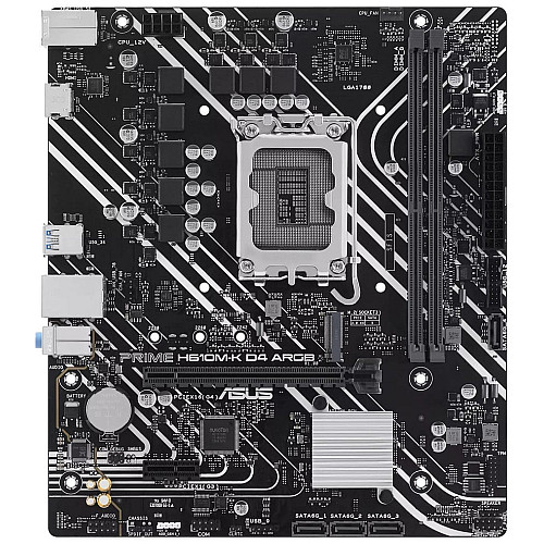 Материнская плата ASUS PRIME H610M-K D4 ARGB s1700 H610 2xDDR4 M.2 HDMI D-Sub mATX ARGB