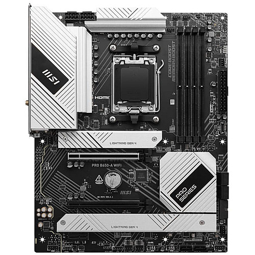 Материнская плата MSI PRO B650 WIFI sAM5 B650 4xDDR5 M.2 HDMI DP Wi-Fi BT ATX