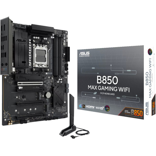 Материнcька плата ASUS B850 MAX GAMING WIFI sAM5 B850 4xDDR5 M.2 HDMI DP ATX