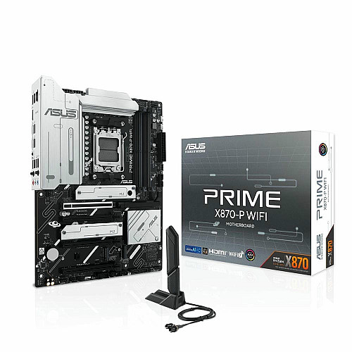 Материнская плата ASUS PRIME X870 WIFI sAM5 X870 4xDDR5 M.2 HDMI Wi-Fi BT ATX