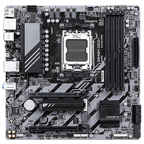 Материнська плата GIGABYTE B840M DS3H sAM5 B840 4xDDR5 M.2 HDMI DP mATX