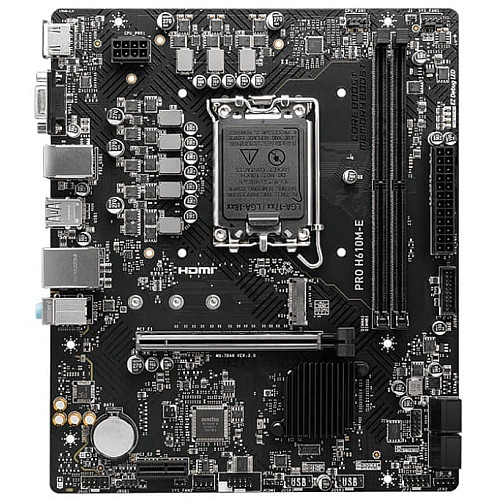 Материнcька плата MSI PRO H610M-E s1700 H610 2xDDR5 HDMI D-Sub mATX