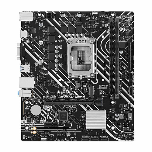 Материнская плата ASUS PRIME H610M-K ARGB s1700 H610 2xDDR5 M.2 HDMI D-Sub mATX ARGB