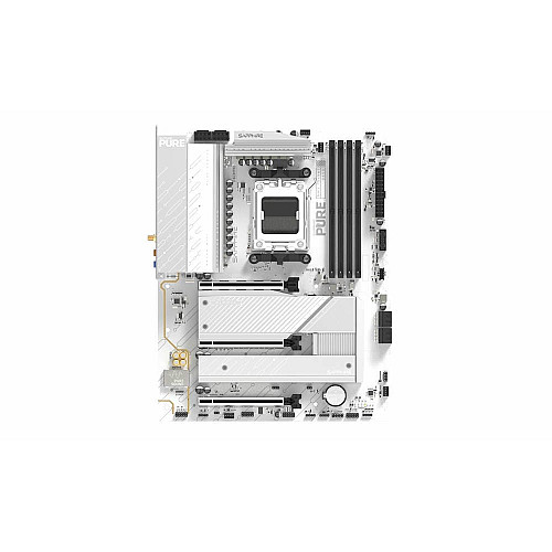 Материнская плата SAPPHIRE PURE B850A WIFI7 sAM5 B850 4xDDR5 M.2 HDMI DP Wi-Fi BT ATX белый