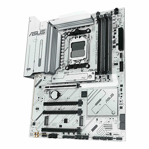 Материнская плата ASUS X870 MAX GAMING WIFI7 W sAM5 X870 4xDDR5 M.2 HDMI USB Type-C Wi-Fi BT ATX белый