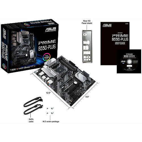 Материнская плата ASUS PRIME B550-PLUS sAM4 B550 4xDDR4 M.2 HDMI DP ATX