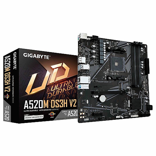 Материнская плата GIGABYTE A520M DS3H V2 sAM4 A520 4xDDR4 M.2 HDMI DP mATX
