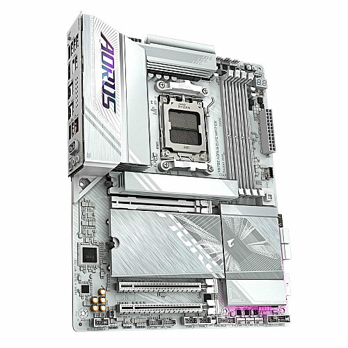 Материнская плата GIGABYTE X870E A ELITE WF7 ICE sAM5 X870 4xDDR5 M.2 HDMI DP Wi-Fi ATX белый