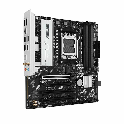 Материнcька плата ASUS B850M MAX GAMING WIFI sAM5 B850 4xDDR5 M.2 HDMI DP Wi-Fi BT mATX