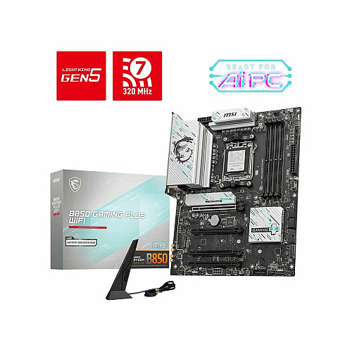 Материнcька плата MSI B850 GAMING PLUS WIFI sAM5 B850 4xDDR5 M.2 DP Wi-Fi BT ATX