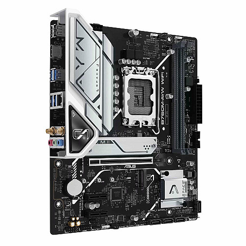 Материнская плата ASUS B760M-AYW WIFI-SI s1700 B760 2xDDR5 M.2 HDMI Wi-Fi BT mATX