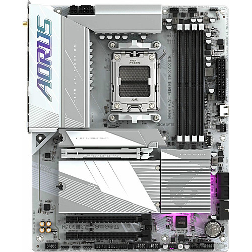 Материнская плата GIGABYTE B650E A ELITE X ICE sAM5 B650 4xDDR5 M.2 HDMI DP Wi-Fi BT mATX белый