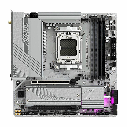 Материнская плата GIGABYTE B650M A ELITE AX ICE sAM5 B650 4xDDR5 M.2 HDMI DP Wi-Fi mATX