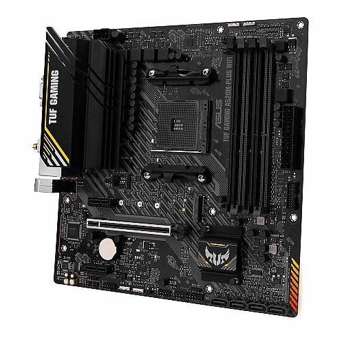 Материнская плата ASUS TUF GAMING A520M-PLUS WIFI sAM4 A520 4xDDR4 HDMI DVI D-Sub Wi-Fi BT mATX