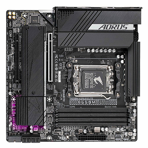 Материнская плата GIGABYTE B650M AORUS ELITE sAM5 B650 4xDDR5 M.2 HDMI DP mATX