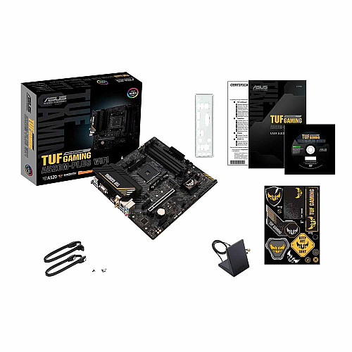 Материнская плата ASUS TUF GAMING A520M-PLUS WIFI sAM4 A520 4xDDR4 HDMI DVI D-Sub Wi-Fi BT mATX
