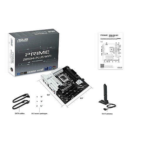 Материнская плата ASUS PRIME Z890M-PLUS WIFI s1851 Z890 4xDDR5 M.2 HDMI DP Wi-Fi BT mATX
