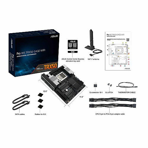 Материнська плата серверна ASUS PRO WS TRX50-SAGE WIFI A sTR5 TRX50 4xDDR5 M.2 WiFi BT CEB