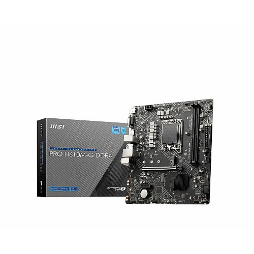 Материнcька плата MSI PRO H610M-G DDR4 s1700 H610 2xDDR4 M.2 HDMI DP D-Sub mATX