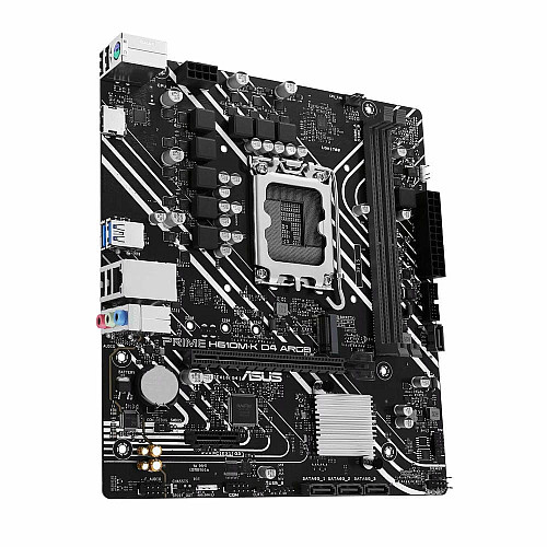Материнская плата ASUS PRIME H610M-K D4 ARGB s1700 H610 2xDDR4 M.2 HDMI D-Sub mATX ARGB