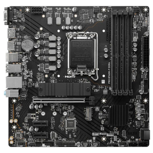 Материнcька плата MSI PRO B760M-P DDR4 s1700 B760 4xDDR4 M.2 HDMI DP D-Sub mATX