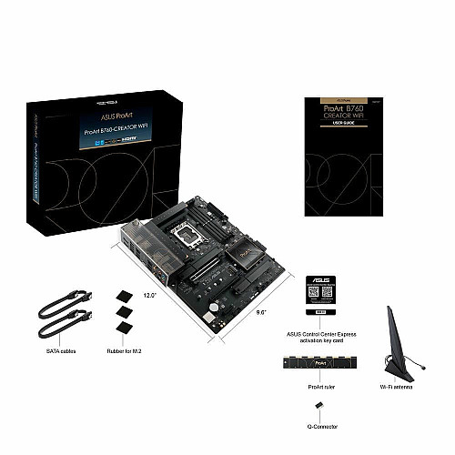 Материнская плата ASUS PROART B760-CREATOR WIFI s1700 B760 4xDDR5 M.2 HDMI DP Wi-Fi BT ATX