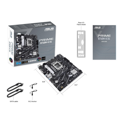 Материнcька плата ASUS PRIME B760M-K D4 s1700 B760 2xDDR4 M.2 HDMI D-Sub mATX
