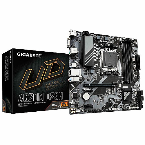 Материнська плата GIGABYTE A620M DS3H sAM5 A620 4xDDR5 M.2 HDMI DP mATX