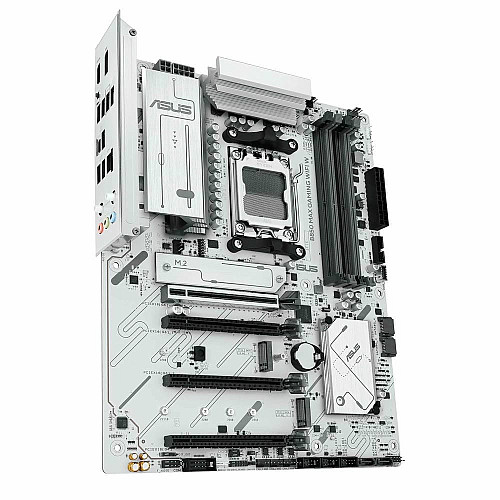 Материнская плата ASUS B850 MAX GAMING WIFI W sAM5 B850 4xDDR5 M.2 HDMI DP Wi-Fi BT ATX белый