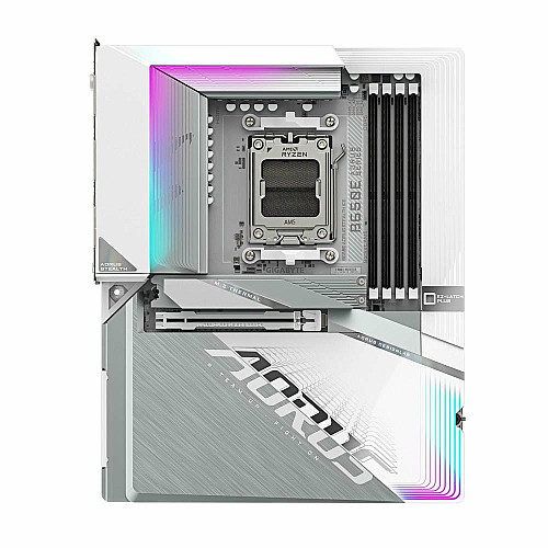 Материнская плата GIGABYTE B650E A STEALTH ICE sAM5 B650 4xDDR5 M.2 Wi-Fi BT HDMI DP ATX белый