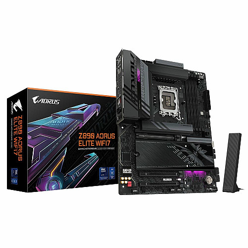 Материнская плата GIGABYTE Z890 AORUS ELITE WIFI7 s1851 4xDDR5 M.2 USB Type-C DP Wi-Fi BT ATX