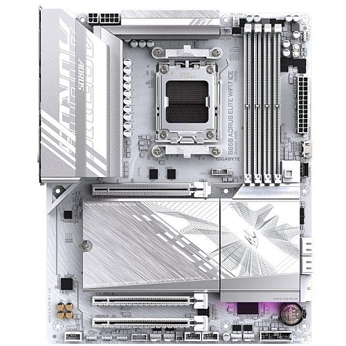 Материнская плата GIGABYTE B850 A ELITE WF7 ICE sAM5 B850 4xDDR5 M.2 DP Type-C Wi-Fi BT ATX белый