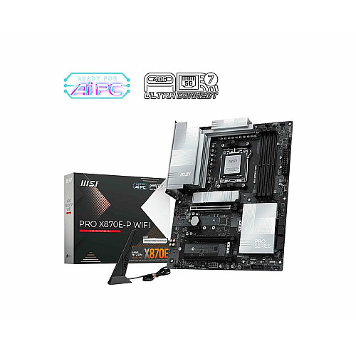 Материнская плата MSI PRO X870E-P WIFI sAM5 X870E 4xDDR5 M.2 HDMI Wi-Fi BT ATX
