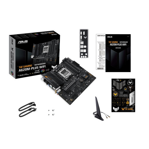 Материнcька плата ASUS TUF GAMING A620M-PLUS WIFI sAM5 A620 4xDDR5 HDMI DP Wi-Fi BT mATX