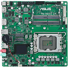 Материнcька плата ASUS PRO H610T-CSM s1700 H610 2xDDR5 M.2 HDMI DP LVDS Thin mITX