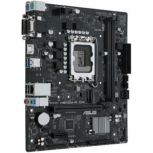 Материнская плата ASUS PRIME H610M-R D4-SI s1700 H610 2xDDR4 M.2 HDMI D-Sub DVI mATX White BOX WITH ACCESSORY