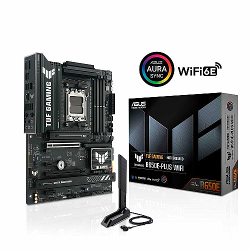 Материнская плата ASUS TUF GAMING B650E-PLUS WIFI sAM5 B650 4xDDR5 M.2 HDMI DP Wi-Fi BT ATX