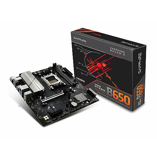 Материнcька плата SAPPHIRE B650M-E sAM5 B650 2xDDR5 M.2 HDMI DP mATX