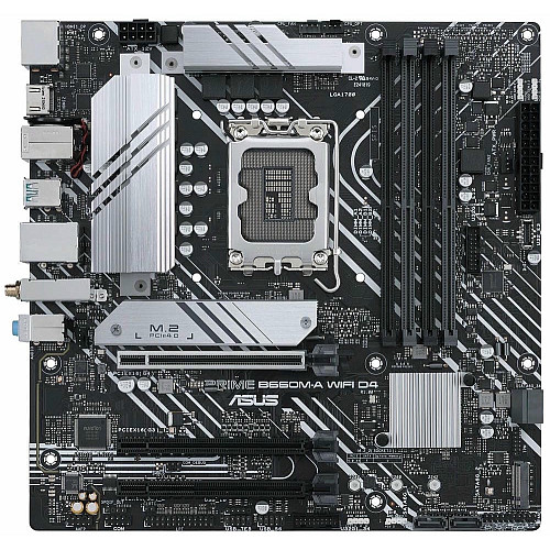 Материнская плата ASUS PRIME B660M-A WIFI D4 s1700 B660 4xDDR4 M.2 HDMI DP Wi-Fi BT mATX
