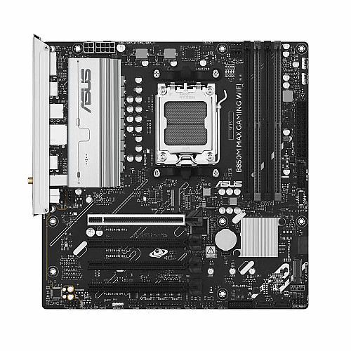 Материнcька плата ASUS B850M MAX GAMING WIFI sAM5 B850 4xDDR5 M.2 HDMI DP Wi-Fi BT mATX
