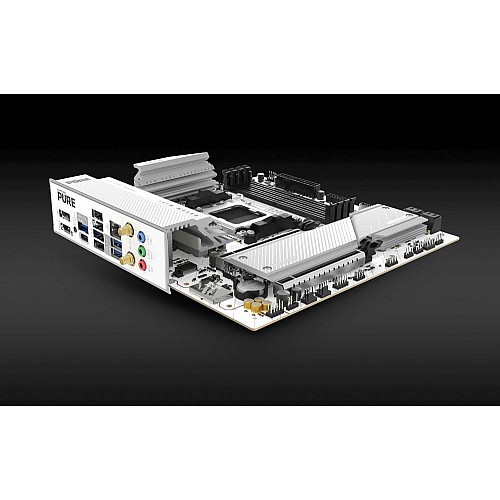Материнская плата SAPPHIRE PURE B850M WIFI sAM5 B850 4xDDR5 M.2 HDMI DP Wi-Fi BT mATX белый