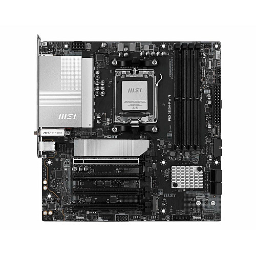 Материнcька плата MSI PRO B850M-P WIFI sAM5 B850 4xDDR5 M.2 HDMI DP Wi-Fi BT mATX