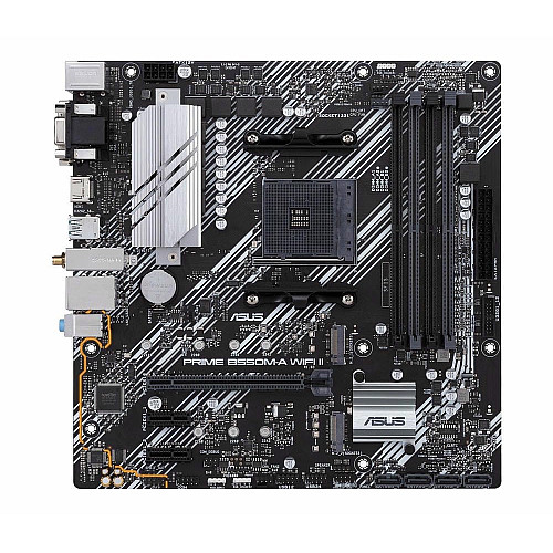 Материнская плата ASUS PRIME B550M-A WIFI II sAM4 B550 4xDDR4 M.2 HDMI DP D-Sub Wi-Fi BT mATX