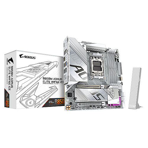 Материнська плата GIGABYTE B850M AORUS ELITE WF6E ICE sAM5 B850 4xDDR5 M.2 Wi-Fi BT mATX