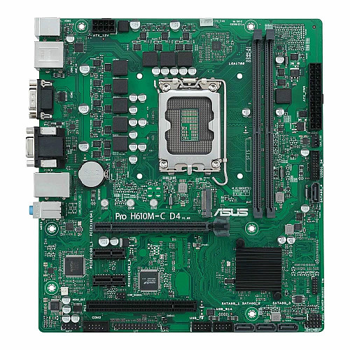Материнcька плата ASUS PRO H610M-C D4-CSM s1700 H610 2xDDR4 M.2 HDMI D-Sub mATX