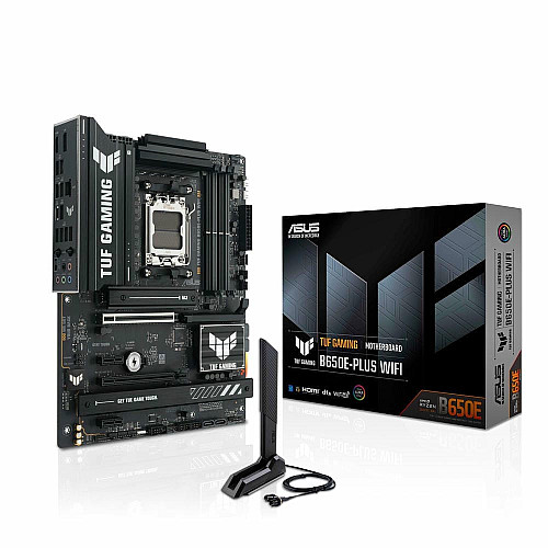 Материнская плата ASUS TUF GAMING B650E-PLUS WIFI sAM5 B650 4xDDR5 M.2 HDMI DP Wi-Fi BT ATX