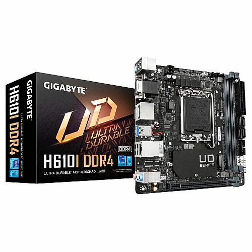 Материнская плата GIGABYTE H610I s1700 H610 2xDDR5 M.2 HDMI D-Sub ATX